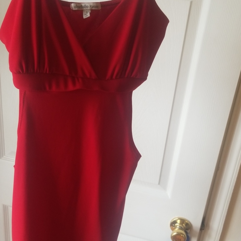 Sexy red cut out dress
